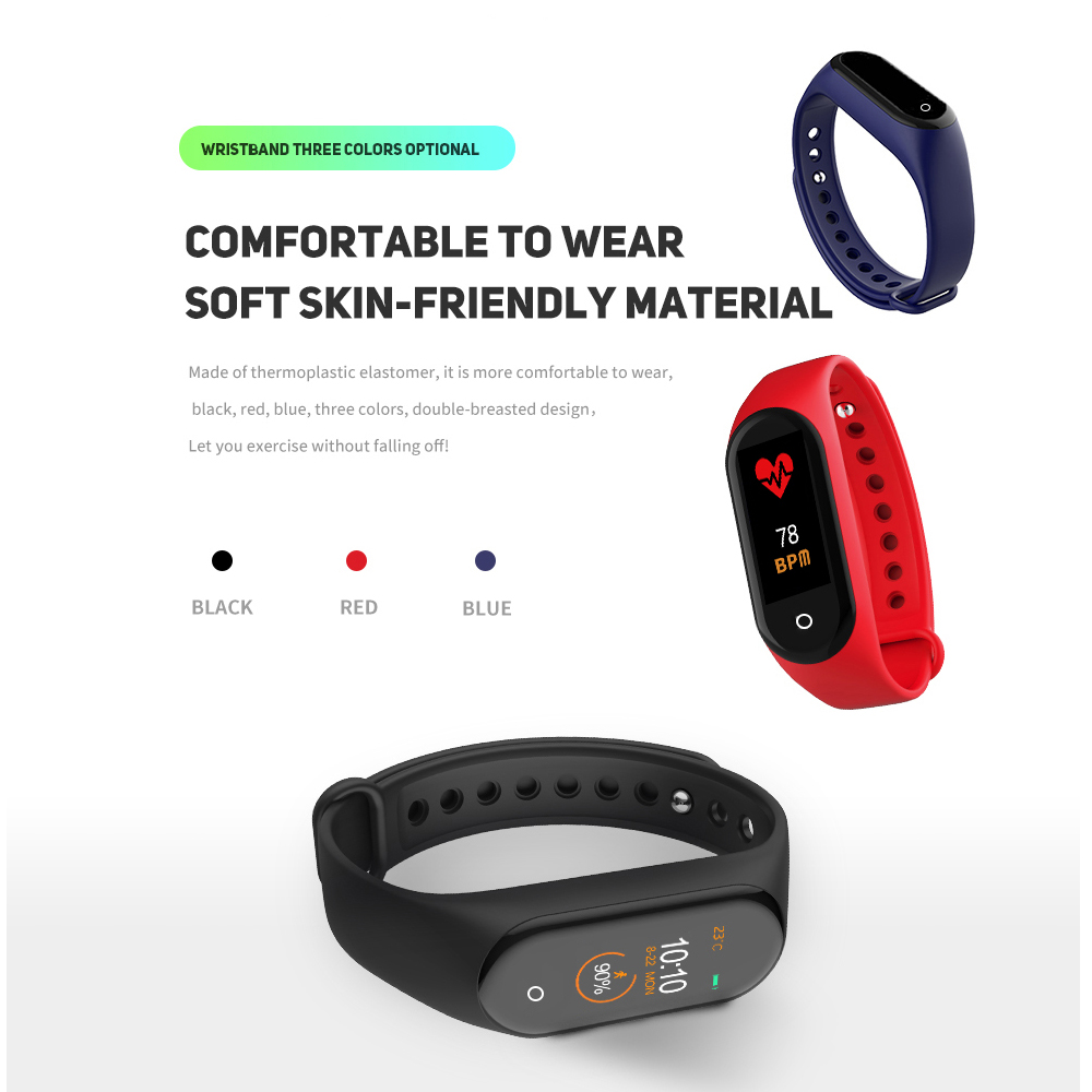 M4 Smart Sport Bracelet MP3 Playback Smart Watch Pressure SMS Card Answer Call Sport Watch