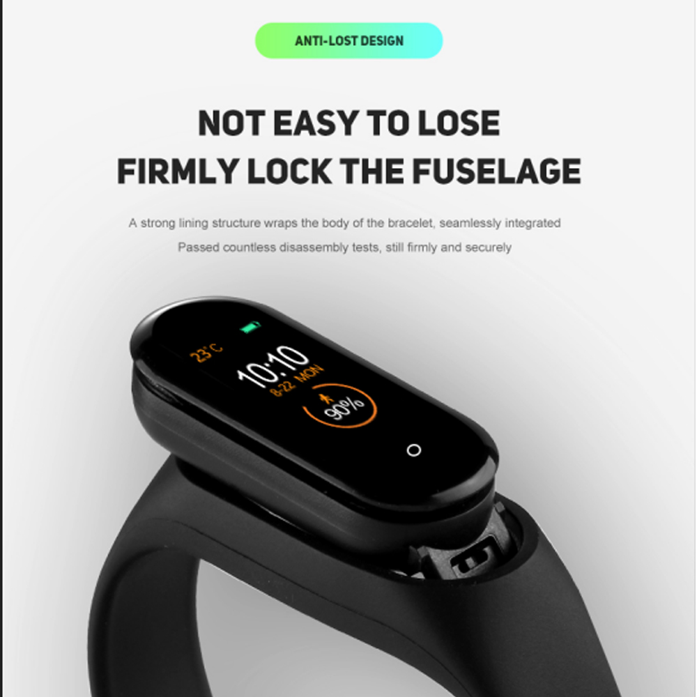 M4 Smart Sport Bracelet MP3 Playback Smart Watch Pressure SMS Card Answer Call Sport Watch