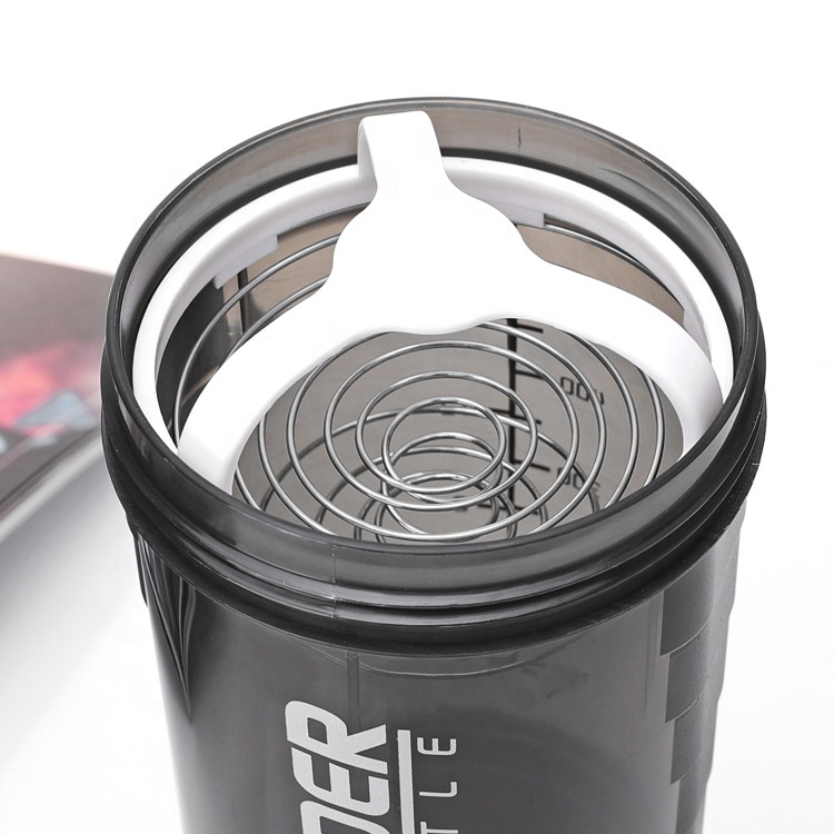 New Design   Sports Shaker Bottle Cup With Stirrer Ball Protein Powder Outdoor Juice Milk Shake Water Bottle S