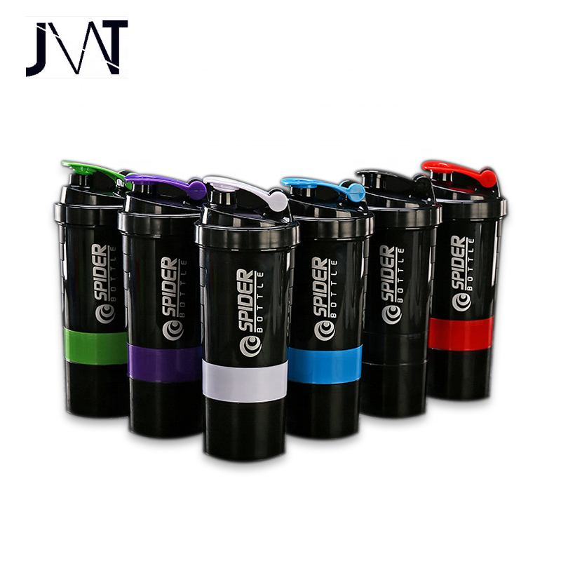New Design   Sports Shaker Bottle Cup With Stirrer Ball Protein Powder Outdoor Juice Milk Shake Water Bottle S