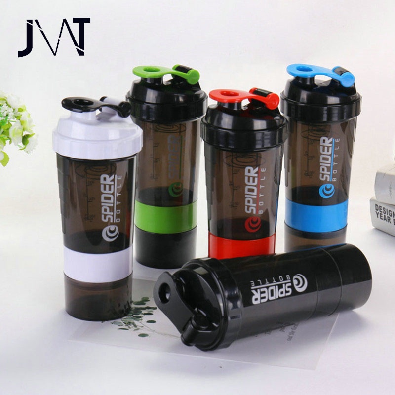 New Design   Sports Shaker Bottle Cup With Stirrer Ball Protein Powder Outdoor Juice Milk Shake Water Bottle S