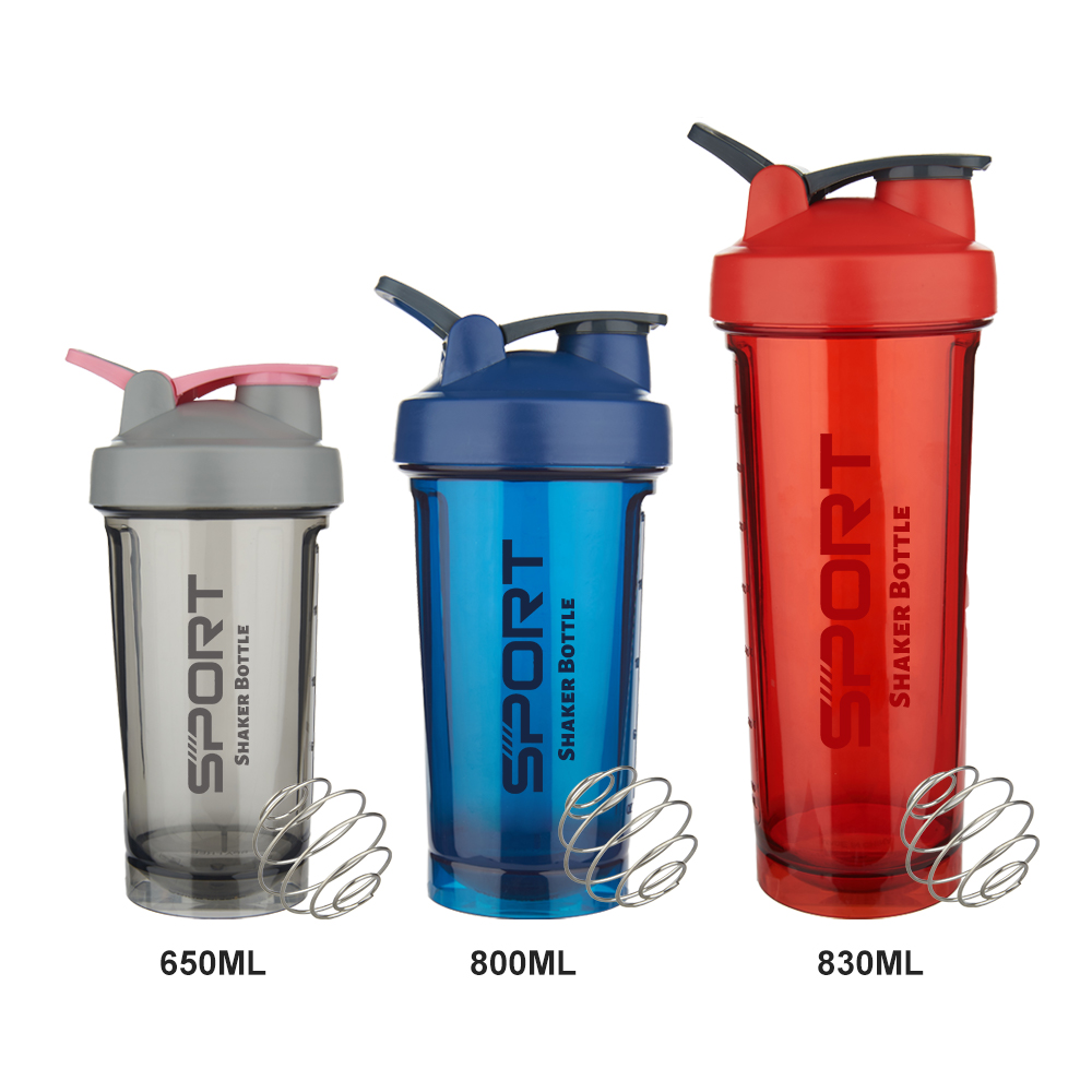 d 650ml New  Sport Water Blank Protein Shaker Bottle Gym