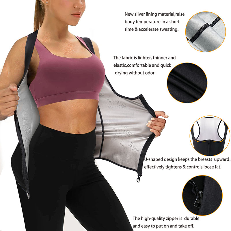Women Slimming Sauna Suits Workout Weight Loss 5 Times Sweats Crazily Hot Sauna Sweat Vest