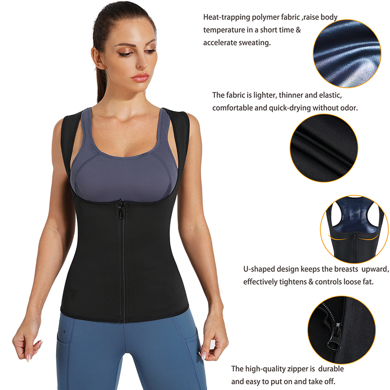 Women Slimming Sauna Suits Workout Weight Loss 5 Times Sweats Crazily Hot Sauna Sweat Vest