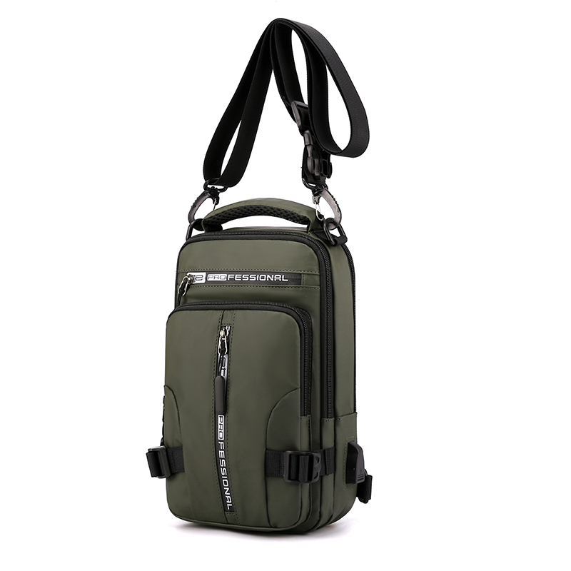 New Style USB charging Port Waterproof Wear Resistant Anti Theft Sling Single Shoulder Crossbody Chest Bag