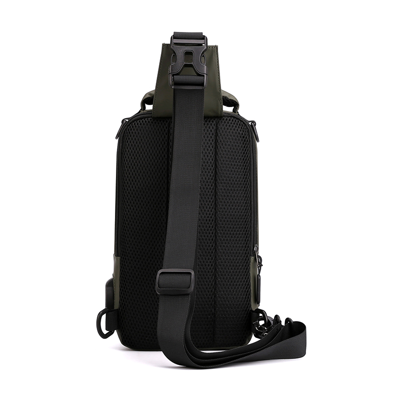 New Style USB charging Port Waterproof Wear Resistant Anti Theft Sling Single Shoulder Crossbody Chest Bag