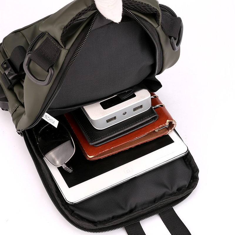 New Style USB charging Port Waterproof Wear Resistant Anti Theft Sling Single Shoulder Crossbody Chest Bag