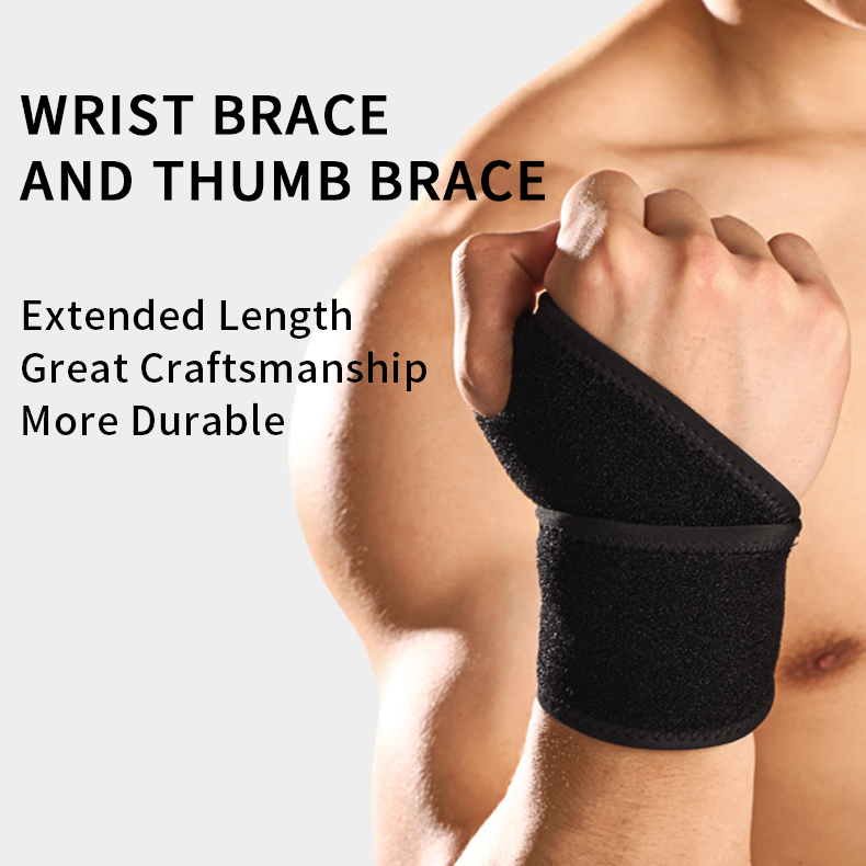 Weight lifting thumb loop gym wrist support straps adjustable wrist wraps for fitness workout