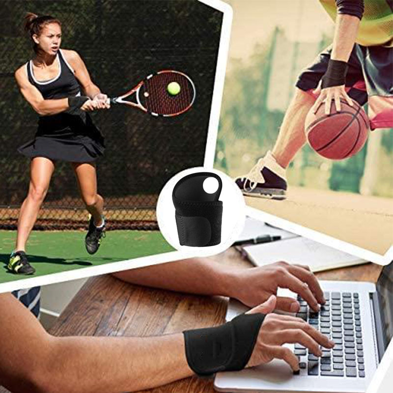 Weight lifting thumb loop gym wrist support straps adjustable wrist wraps for fitness workout
