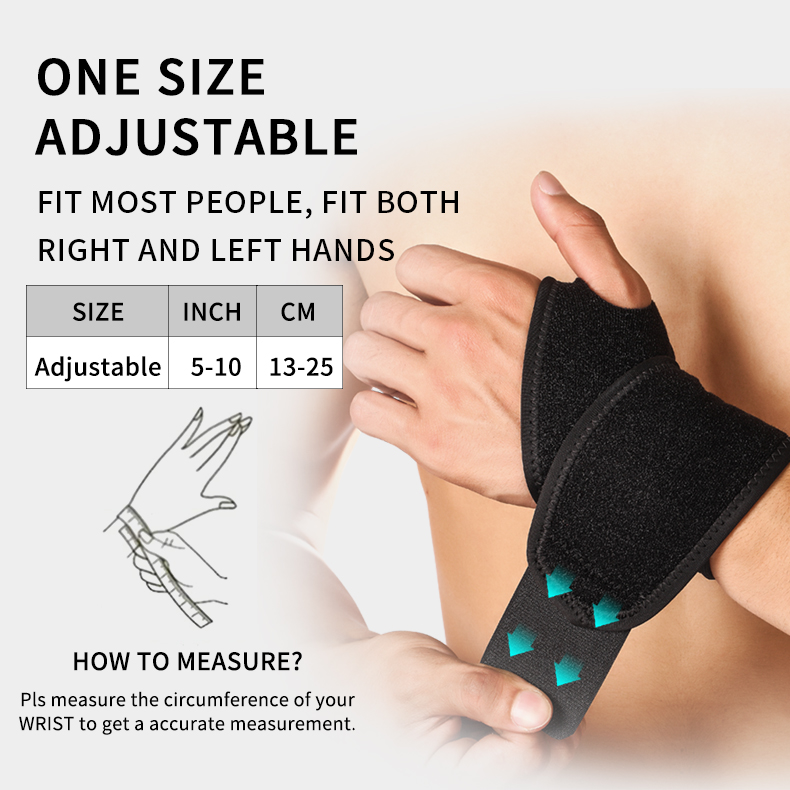 Weight lifting thumb loop gym wrist support straps adjustable wrist wraps for fitness workout