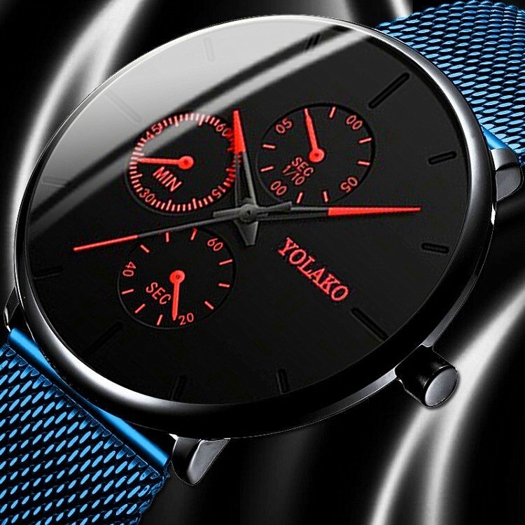 2021  Sale Men's Watches Simple Casual Stainless Steel Mesh Belt Quartz Watch For Men Fashion Sport Wristwatch Fo