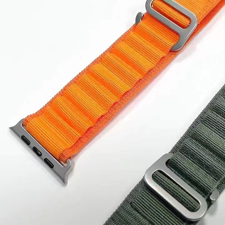 2022 Fashion Adjustment Nylon Watch Strap with stainless steel Buckle For Iwatch Series 8 Sport Watch Band For Apple Wat