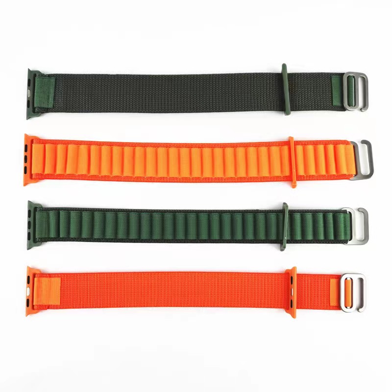 2022 Fashion Adjustment Nylon Watch Strap with stainless steel Buckle For Iwatch Series 8 Sport Watch Band For Apple Wat