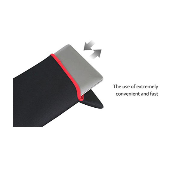 11.6  Portable Red Cute Computer Pouch Carry Cover Case Soft Universal Puffy Neoprene Laptop Sleeve Without Zipper
