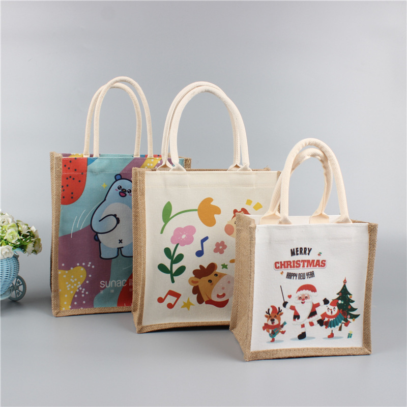  promotional reusable eco friendly shopping jute  bag tote