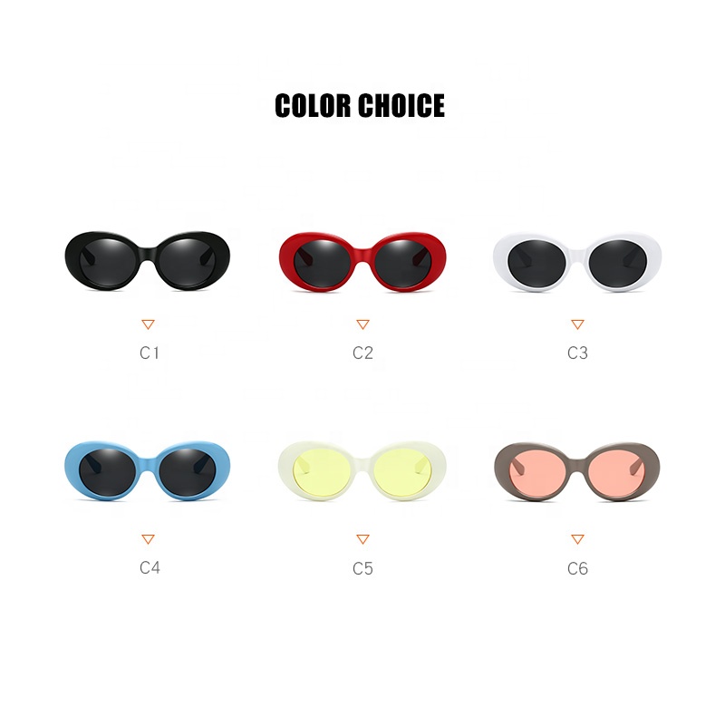 PC Lenses UV400 Oval Vintage Sunglasses For Women Men