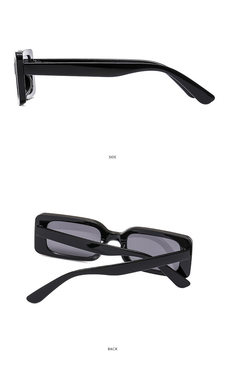 Retro UV400 Trend Color Matching Shades Sunglass Small Size Men Square Frame Sunglasses