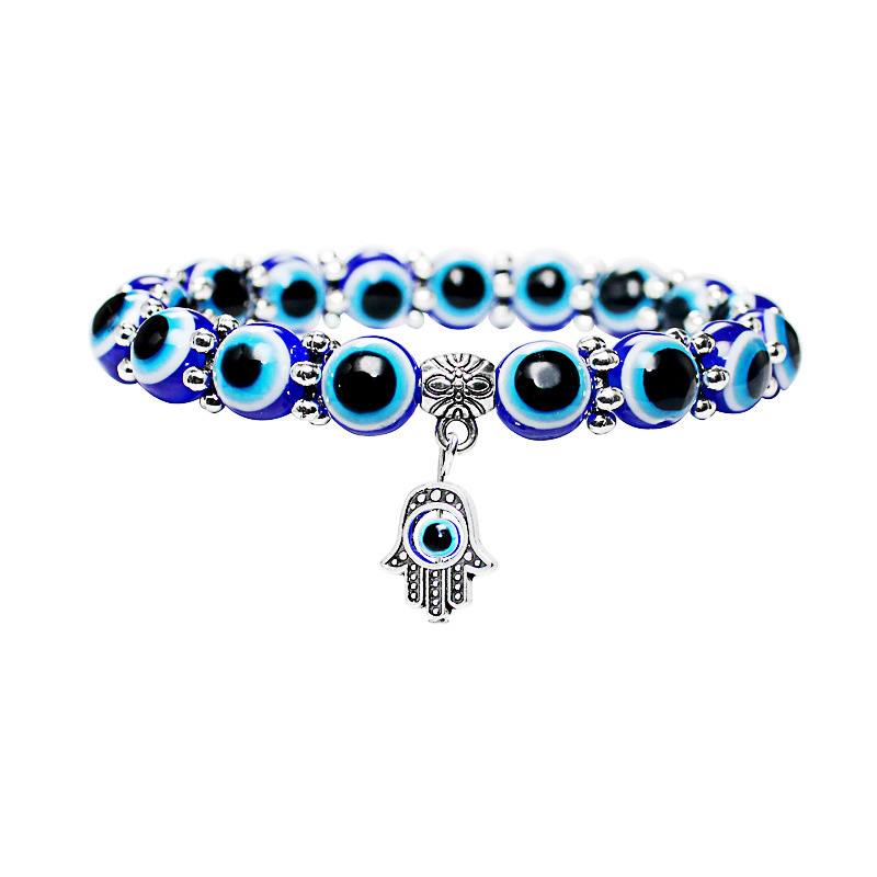 Men Women New Fashion Turkey Acrylic Religious Charms Beaded Evil Blue Eyes Bead bangles jewelry Bracelet