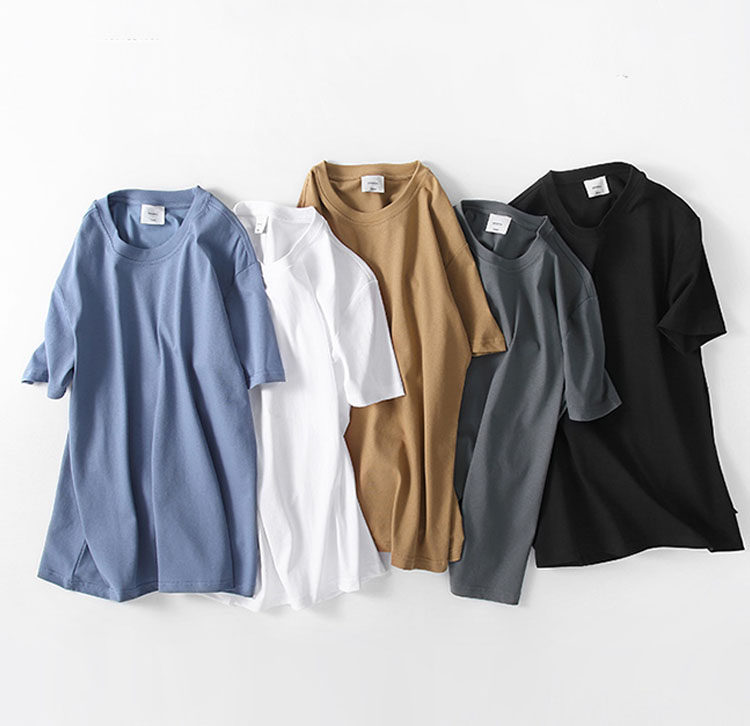 High Quality 100% Cotton Summer   Print T-shirt Men's Blank Plain T Shirts Premium Cotton 210gsm T Shirt
