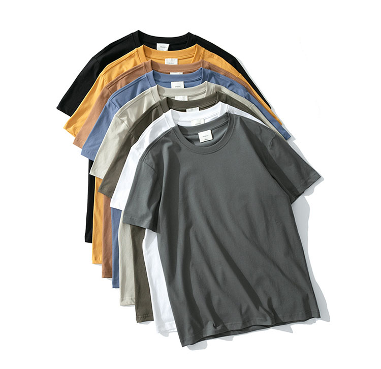 High Quality 100% Cotton Summer   Print T-shirt Men's Blank Plain T Shirts Premium Cotton 210gsm T Shirt