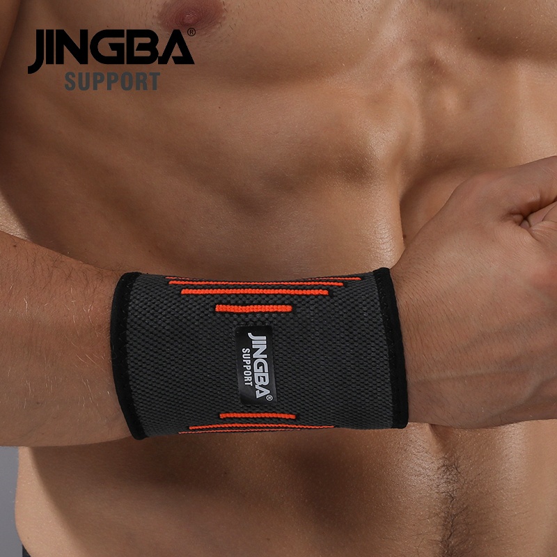 JINGBA SUPPORT 9017B Tennis Wrist Support Nylon Sport Safe Cheap Wristbands For Basketball powerlifting wrist brace Cust