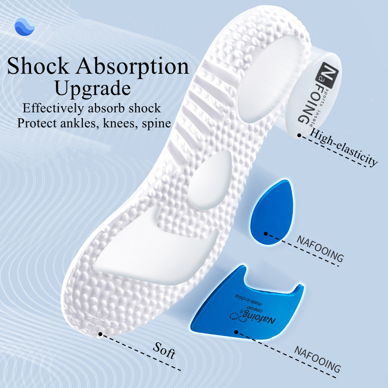 Running Sport Insoles For Shoes Men Comfortable Baskets Insole for Feet EVA Shock Absorption Air Shoe Sole