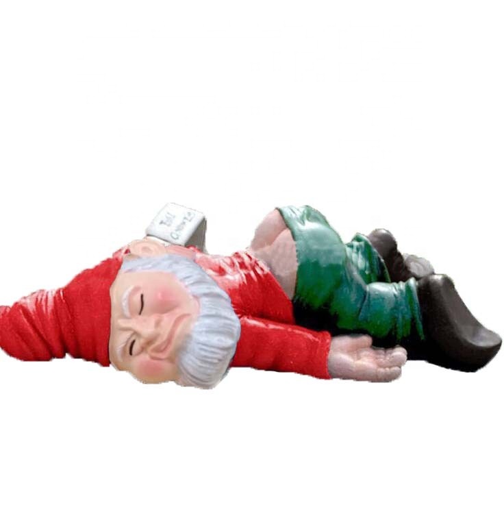 Creative Drunk Gnome Patio Ornament Garden Funny Rude Drunken Disorderly Statue Figurine Garden Accessories Decoration