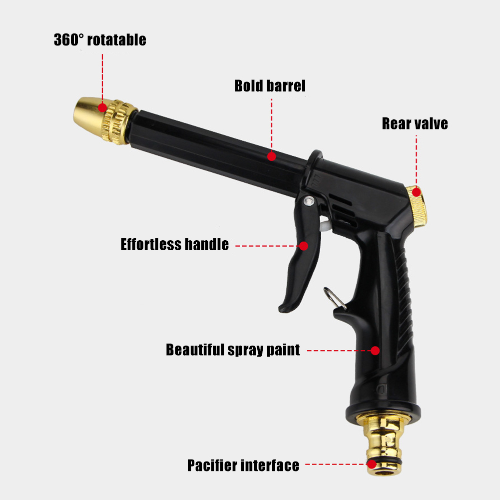 Pet Shower Sprayer Long Rod Car High Pressure Washer Gun Garden Hose Nozzle Sprayer Metal Car Wash Spray Gun Water Hose 