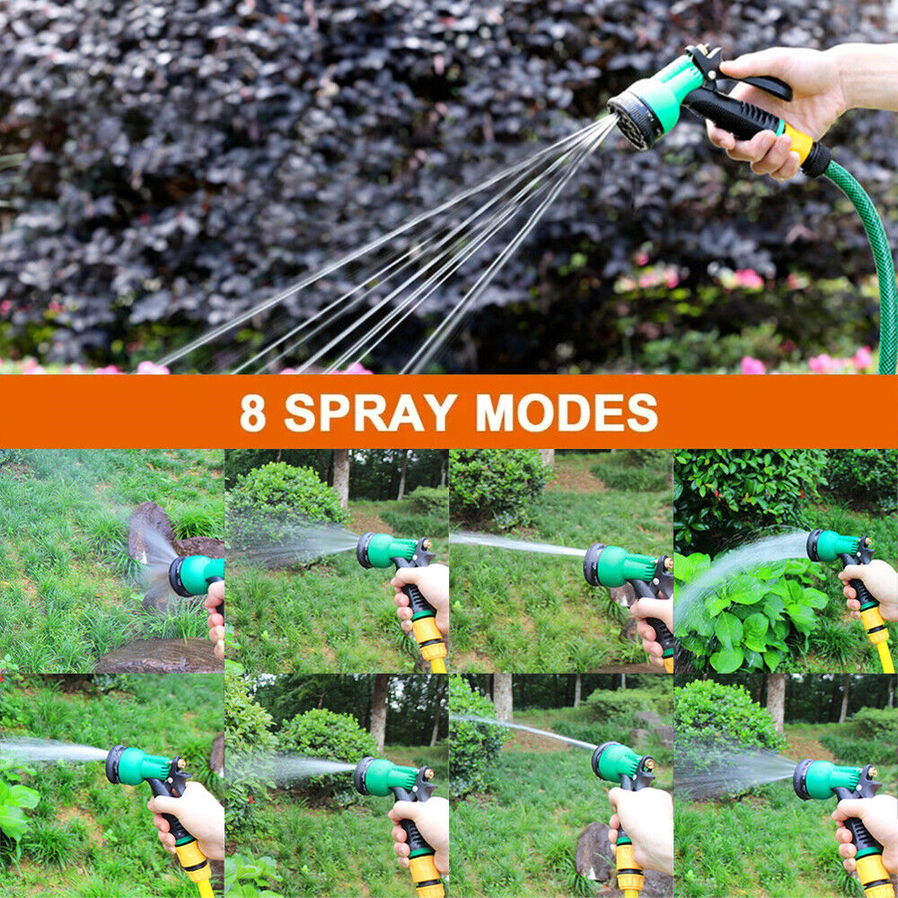 8 Function Spray Nozzle Water Hose Gun Multi Pattern Garden Adjustable