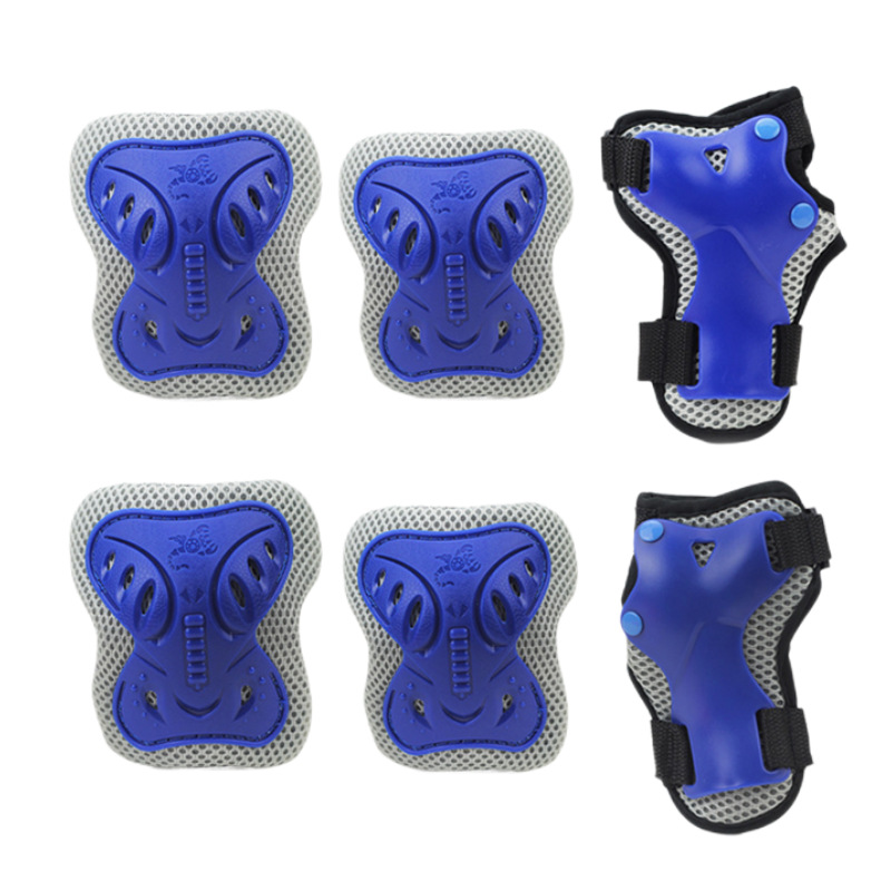 6pcs/set Elbow Knee Pads Helmet Wristguard Skateboard Roller Skating Protective Gear r