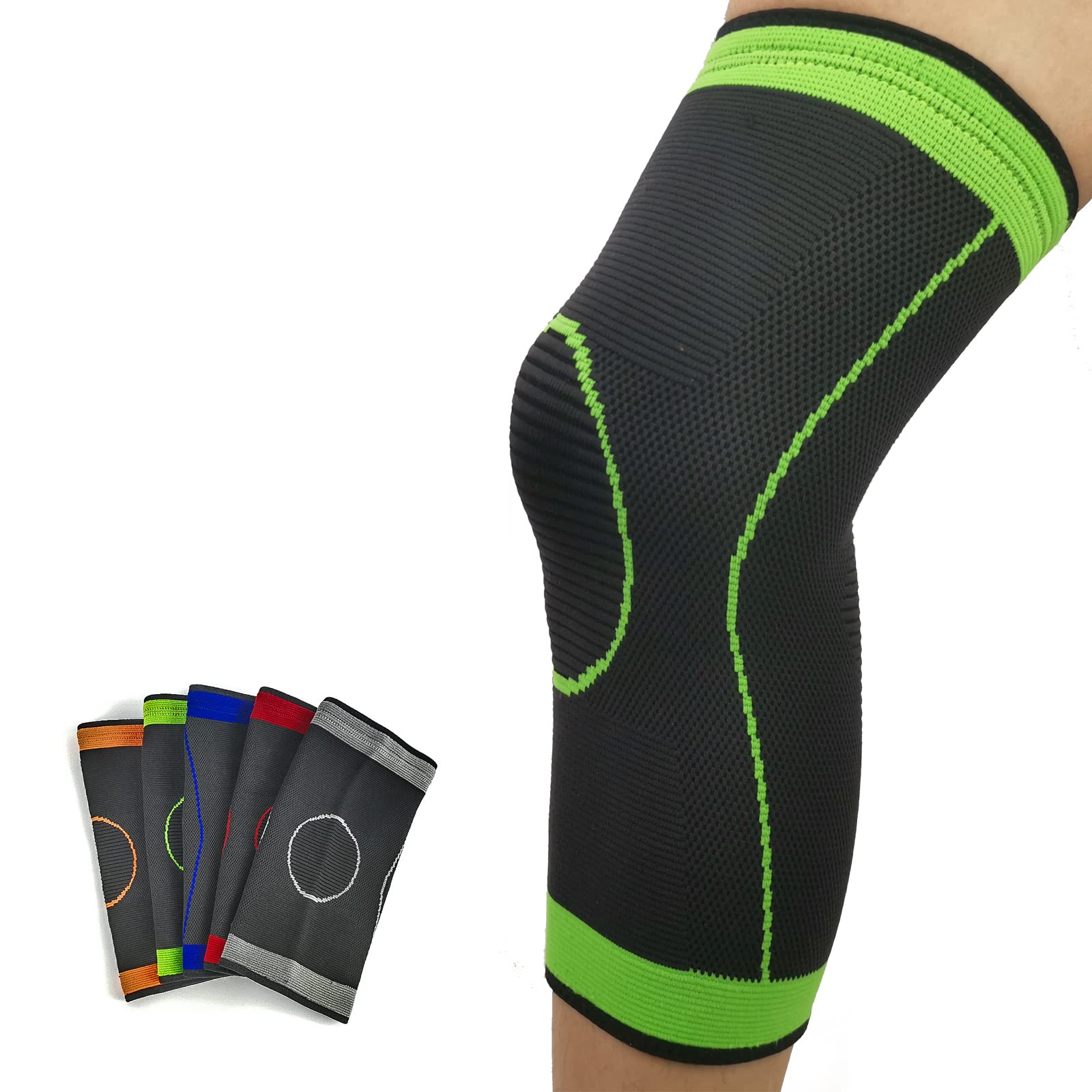 New design knitted breathable nylon knee pads Running Fitness Knee pad Knit Anti Slip Compression Knee Brace for yoga gy