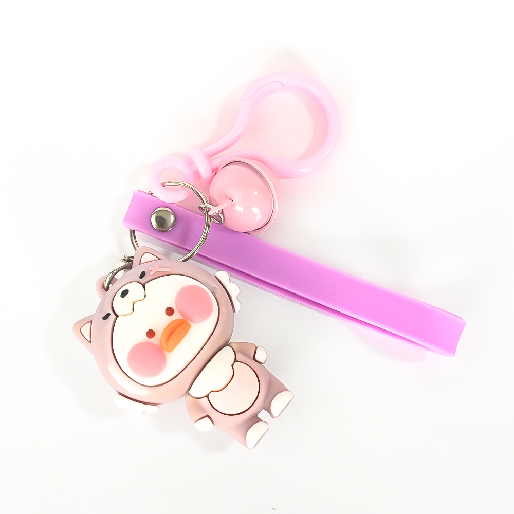 Cute cartoon duckling doll keychain car pendant key ring anti-lost creative gift