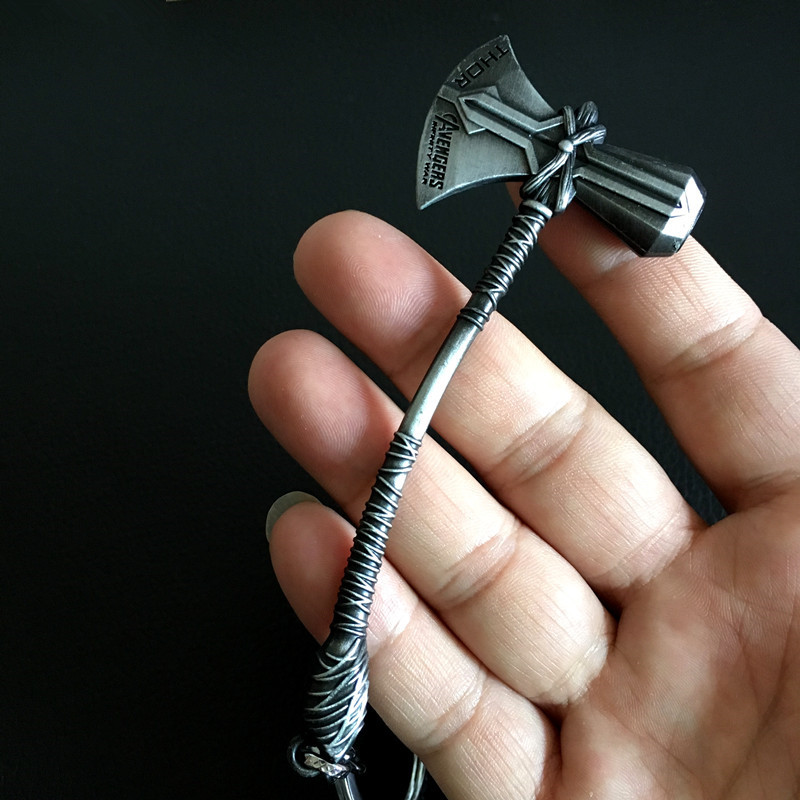 Movie Keychain Thor Weapon Stormbreaker Hammer Keychain for Women Men Car Pendant Jewelry Fans Gift 