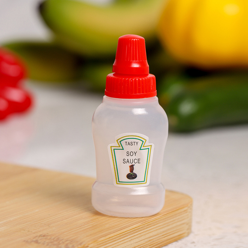 5 pack Kitchen household mini seasoning bottle tomato salad honey extrusion sauce bottle