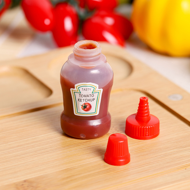 5 pack Kitchen household mini seasoning bottle tomato salad honey extrusion sauce bottle