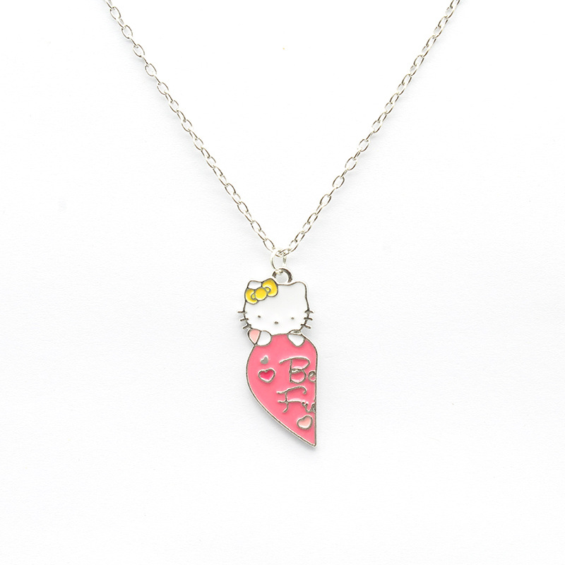 Cartoon Love KT Cat pendant Necklace