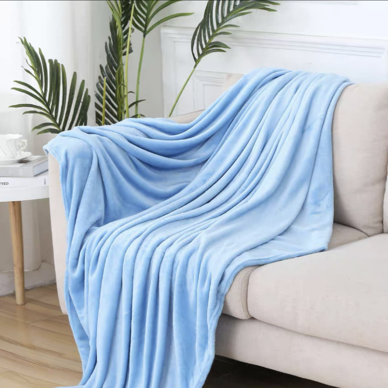 New Design Washable Warm Coral Fleece Flannel Blankets For Beds