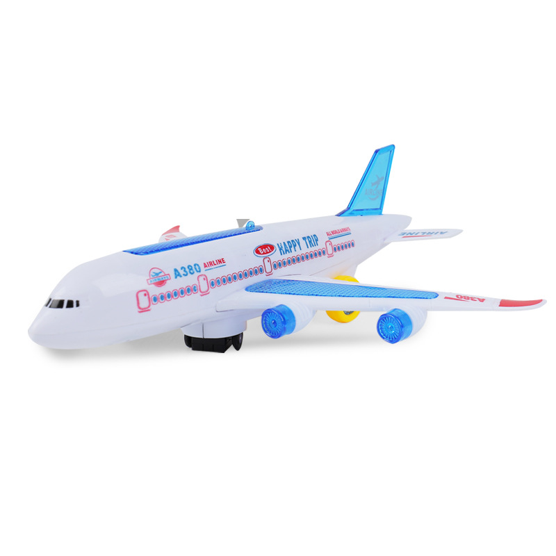Luminous Electric Music Passenger Plane Airline Aircraft A380 Inertial Child Gift Light Toy