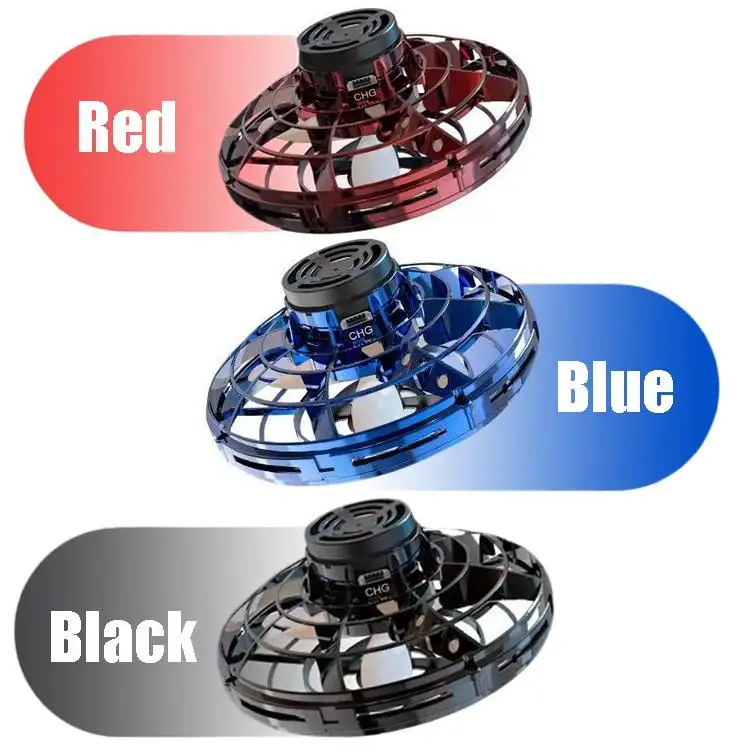 Kids Toy Colorful Glowing LED Flash Light Flying Spinner Magic Mini UFO Drone Flyorb Fidget Toys