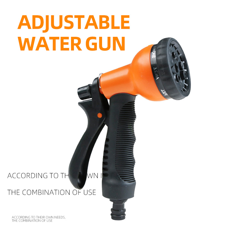 Multifunctional adhesive bag adjustable water garden household multi-purpose high-pressure water gun, car washing spray 