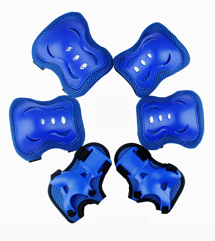 6pcs Adult Kids Knee Pads Elbow Pads Wrist Guards Ankle Support Brace Set for Inline Roller Skating Skateboarding Scoote