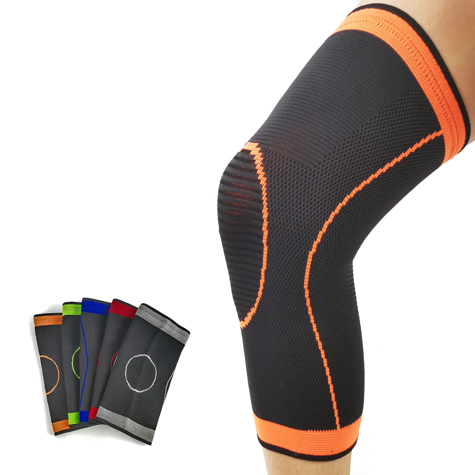 New design knitted breathable nylon knee pads Running Fitness Knee pad Knit Anti Slip Compression Knee Brace for yoga gy