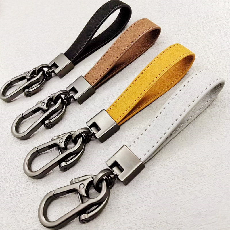 Leather Hand Rope Keychain Pendant Creative Personality Car Chain Key Ring Ring Men and Women Simple Ornaments  key chai