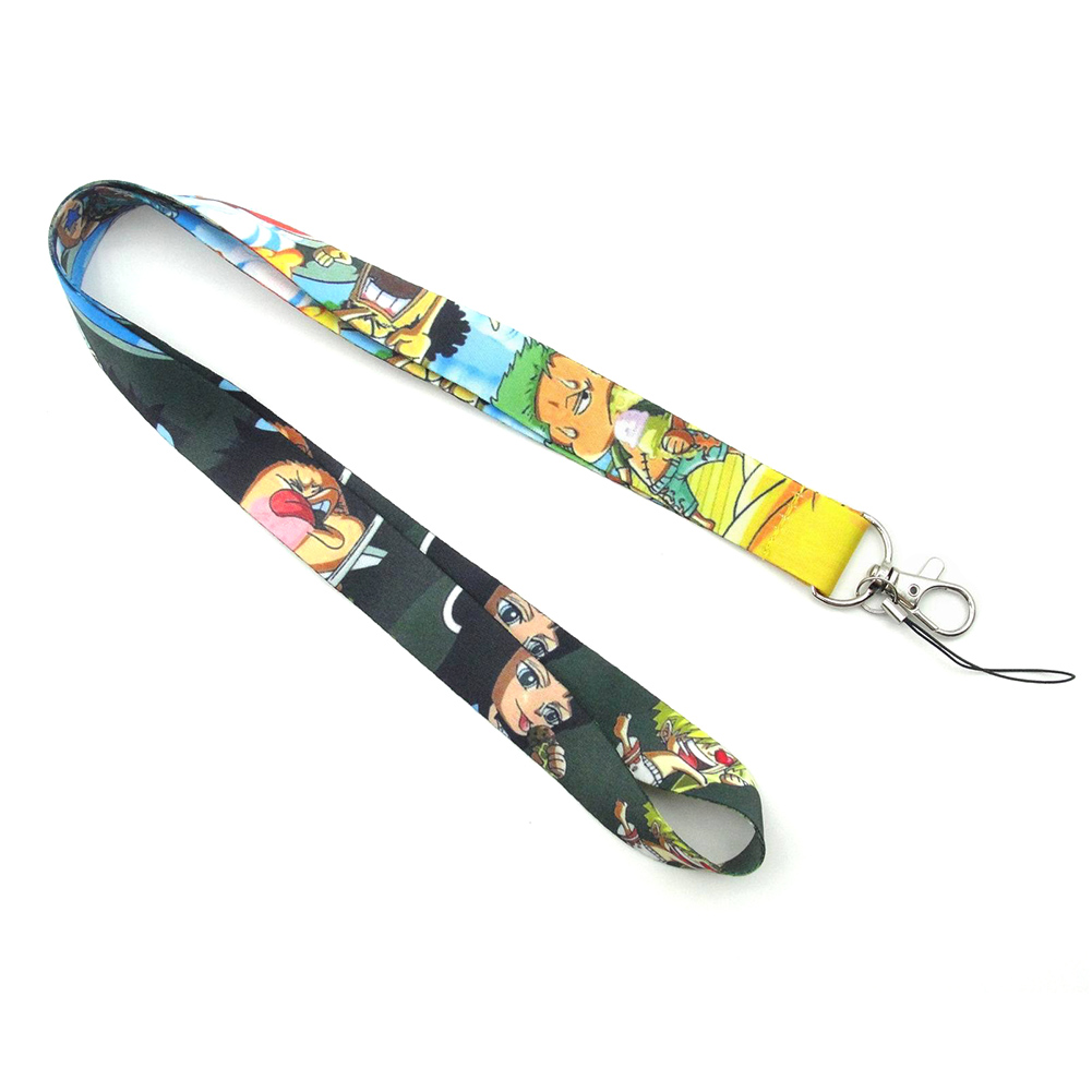 Eco friendly style car hanging pendants anime keychain lanyard Heat Transfer Sublimation Print Polyester Neck Strap Lany