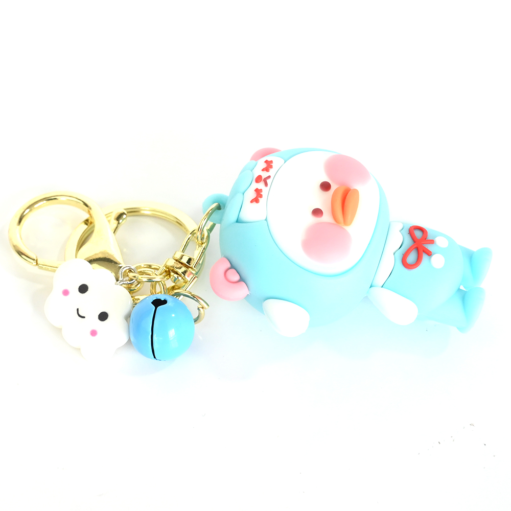 Cute cartoon duckling doll keychain car pendant key ring anti-lost creative gift