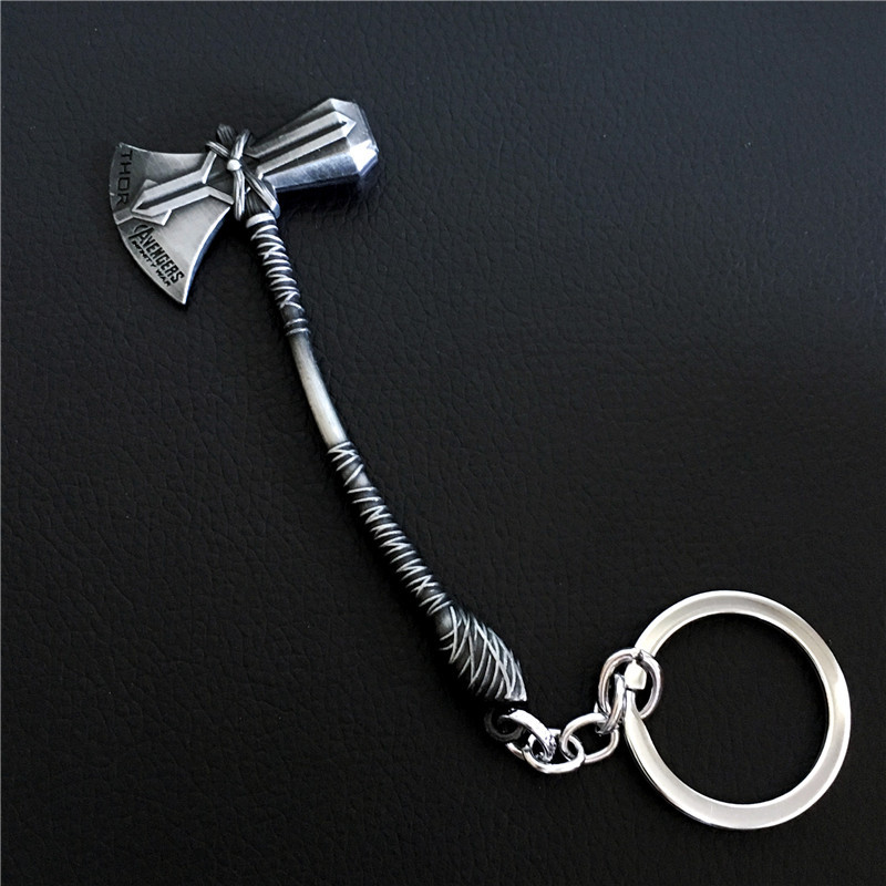 Movie Keychain Thor Weapon Stormbreaker Hammer Keychain for Women Men Car Pendant Jewelry Fans Gift 