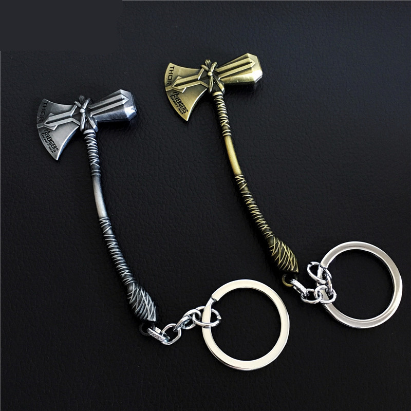 Movie Keychain Thor Weapon Stormbreaker Hammer Keychain for Women Men Car Pendant Jewelry Fans Gift 