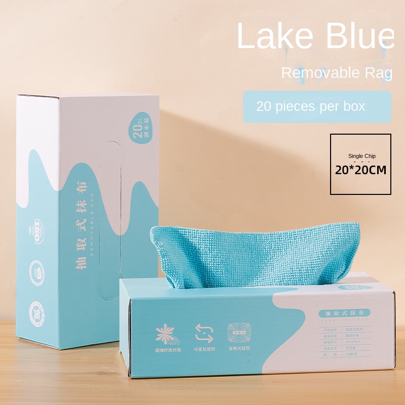 Household withdrawable rag disposable lazy rag washable kitchen dish cloth dry and wet dual cleaning cloth