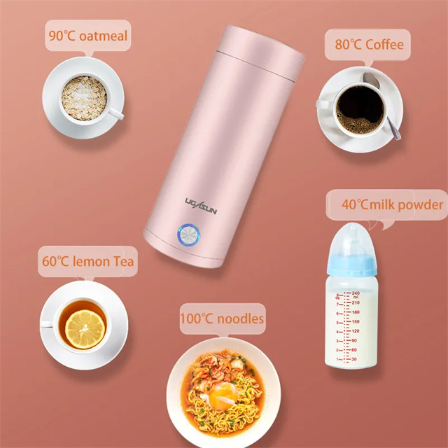 400ml Electric Cup Small Portable Electric Heating Water Cup Heat Preservation Integrated Kettle Mini Automatic Electric