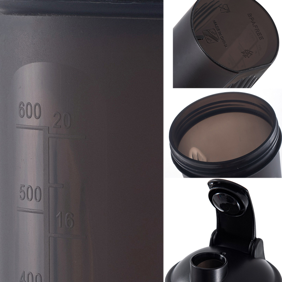 1pcs 600ml 700ml Workout Blender Shaker Bottle Gym Protein Shaker Bottles